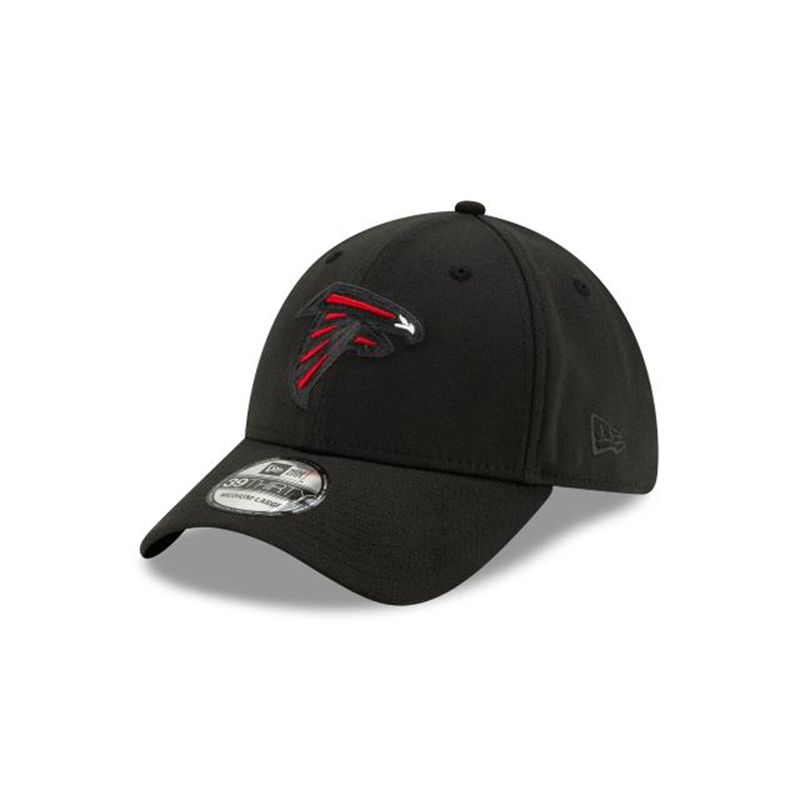 NFL Atlanta Falcons Logo Elements 2.0 39Thirty Stretch Fit (VZM0662) - Black New Era Caps